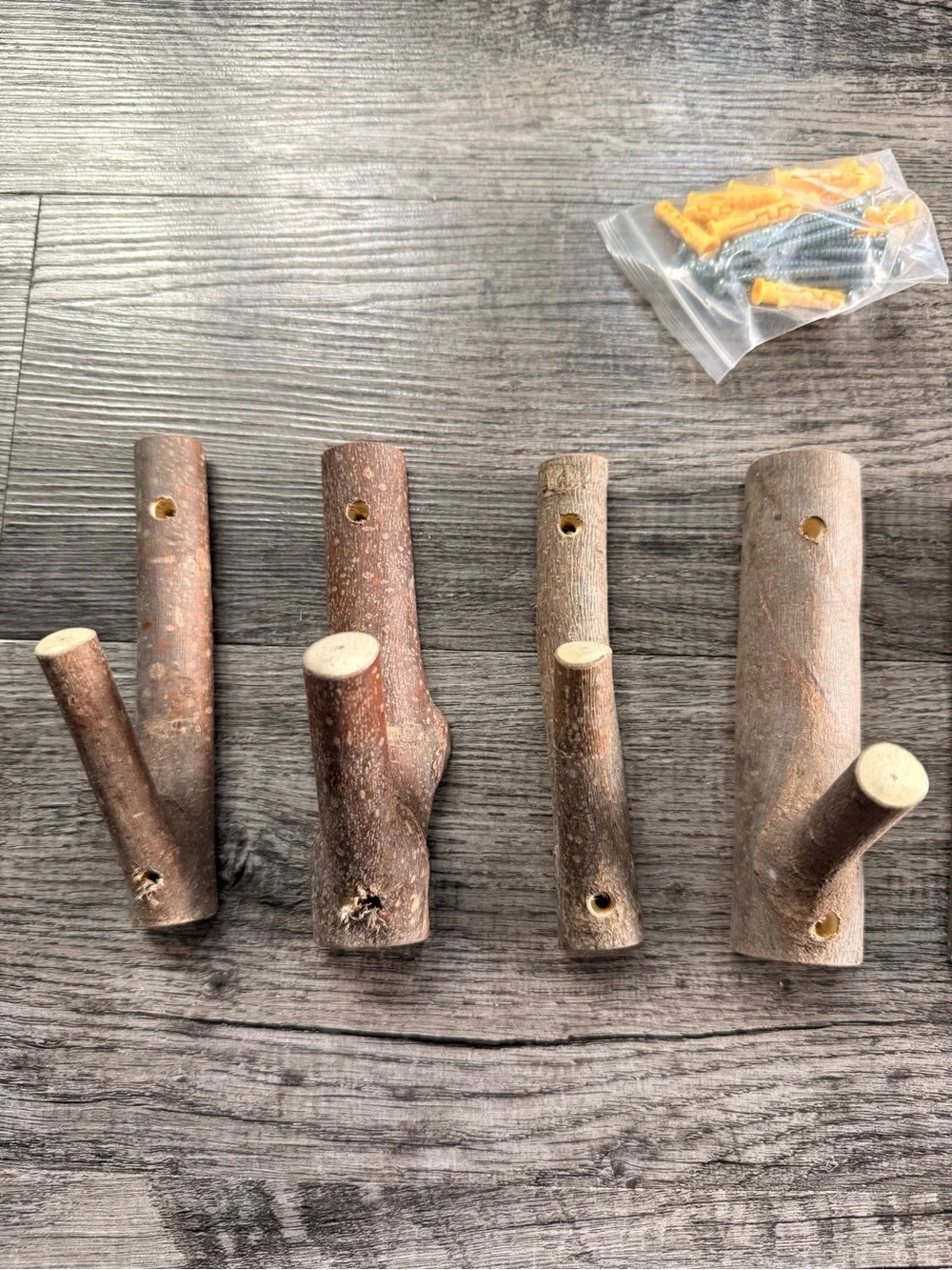 Natural Wood Branch Coat & Decor Hangers - Rustic